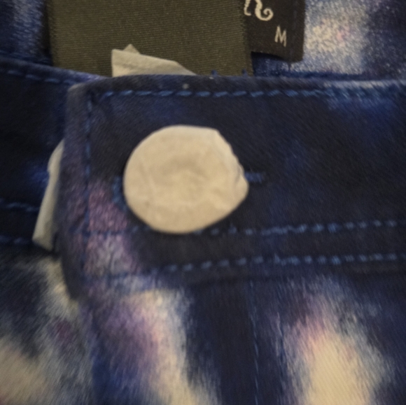 Reaction Tie Dye High Rise Stretchy Skinny Jeans - Navy/PinkRated - Picture 6 of 8